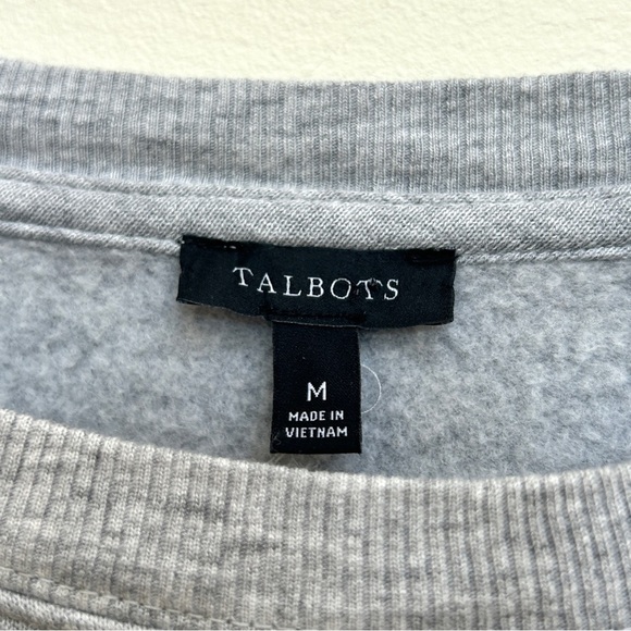 Talbots Embroidered Cotton Modal Pullover Sweatshirt - French Icons, Size Medium - Picture 11 of 12